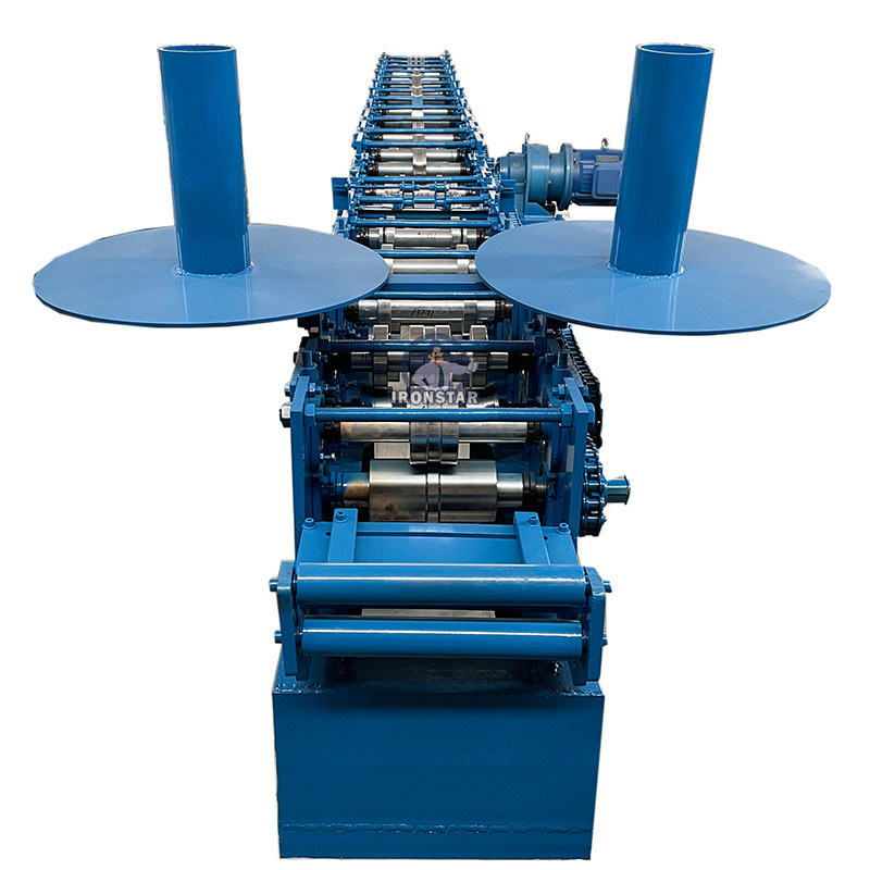 Automatic Guide Rail Roll Forming Machine for galvanized steel C guide rails with adjustable thickness and customizable size options