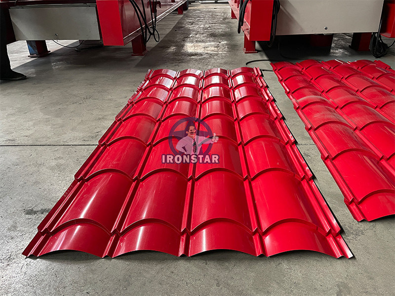 “828 Glazed Tile Roll Forming Machine Water Ripple Roll Forming Machine Step Tile Roll Forming Machine Roofing Tile Production Line Equipment for Bolivia Roof Tile Factory”